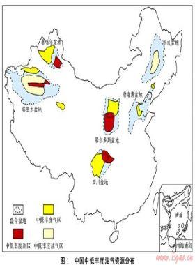 中國中低豐度油氣資源大型化成藏與分布