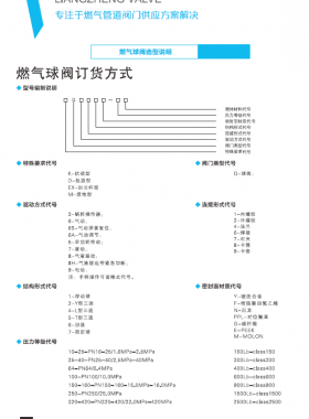 江蘇良正閥門有限公司燃氣閥門選型手冊