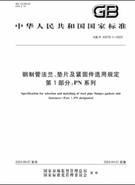 鋼制管法蘭、墊片及緊固件選用規(guī)定 第1部分：PN系列國標(biāo)/T 43079.1-2023